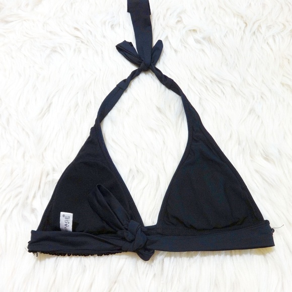 Rampage Black Sequin Halter Bikini Top - Picture 3 of 4